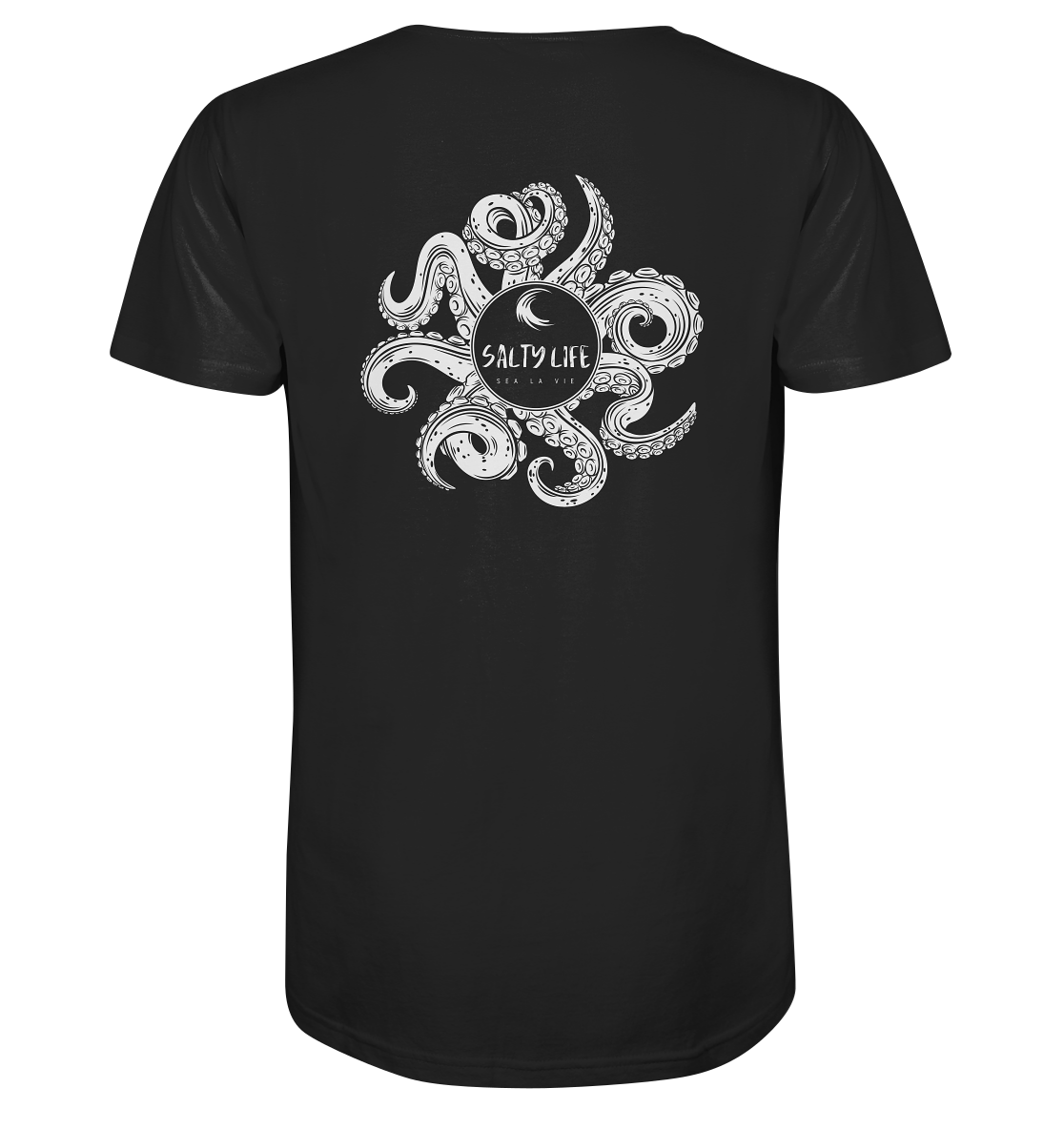 Salty Life "Under the Curse of the Octopus" - Mens Organic V-Neck Shirt