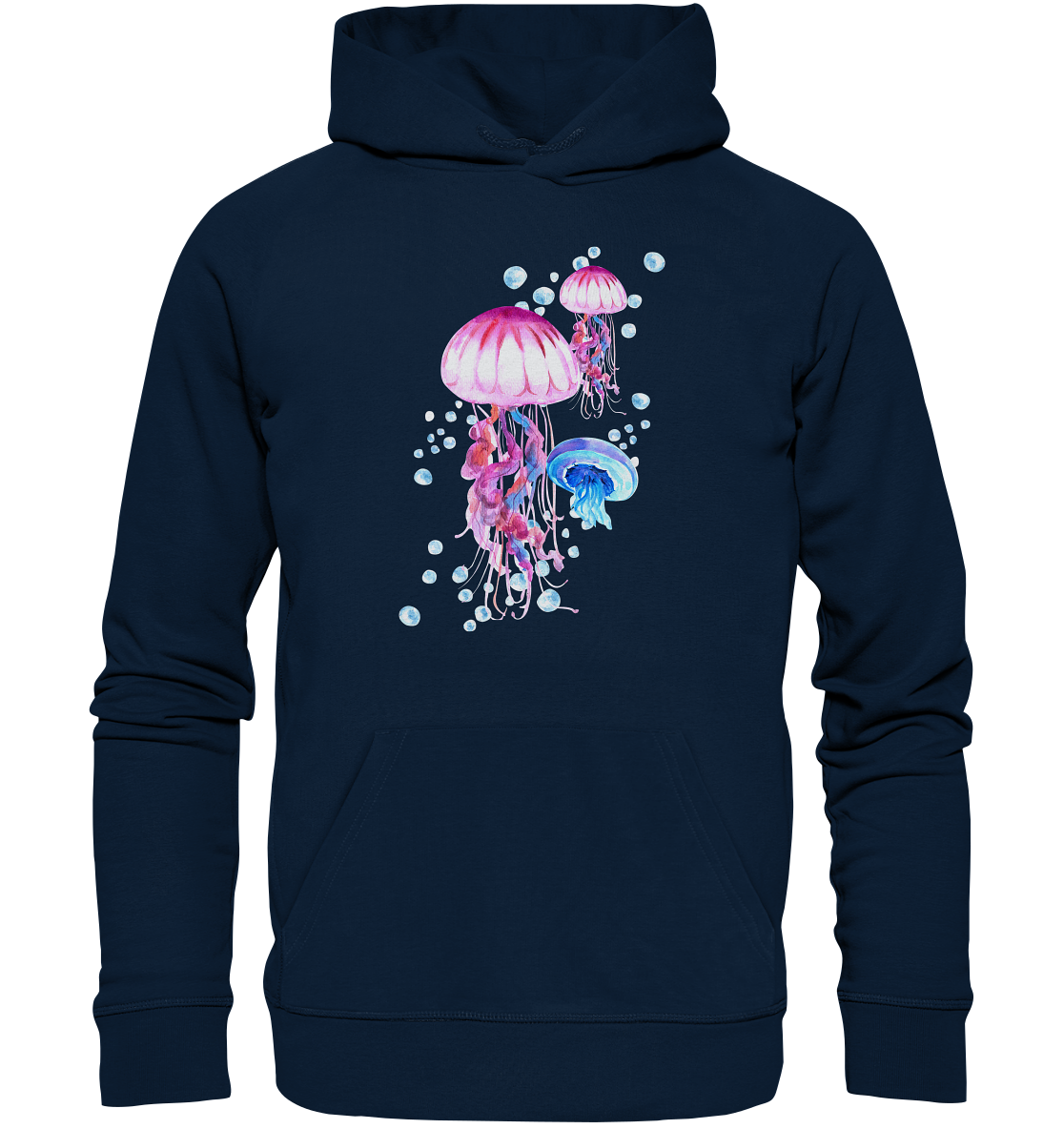 Jellyfish Dream - Aquarell Design  - Organic Basic Hoodie