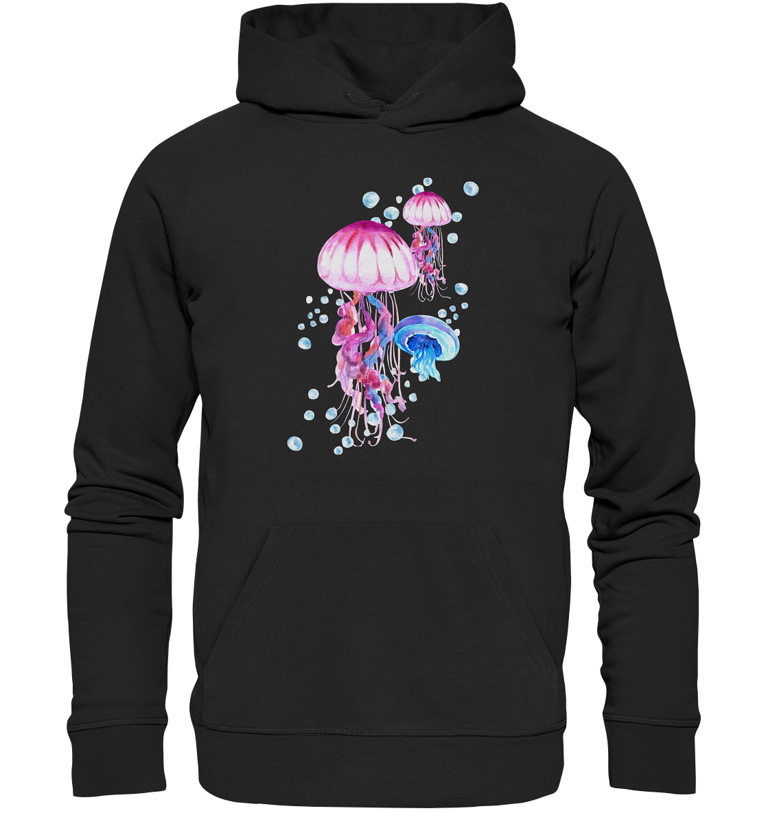 Jellyfish Dream - Aquarell Design  - Organic Basic Hoodie