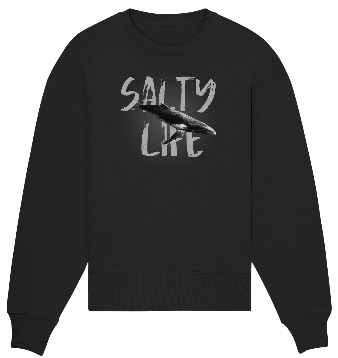 Salty Life "Humpback Whales" - Organic Oversize Sweatshirt