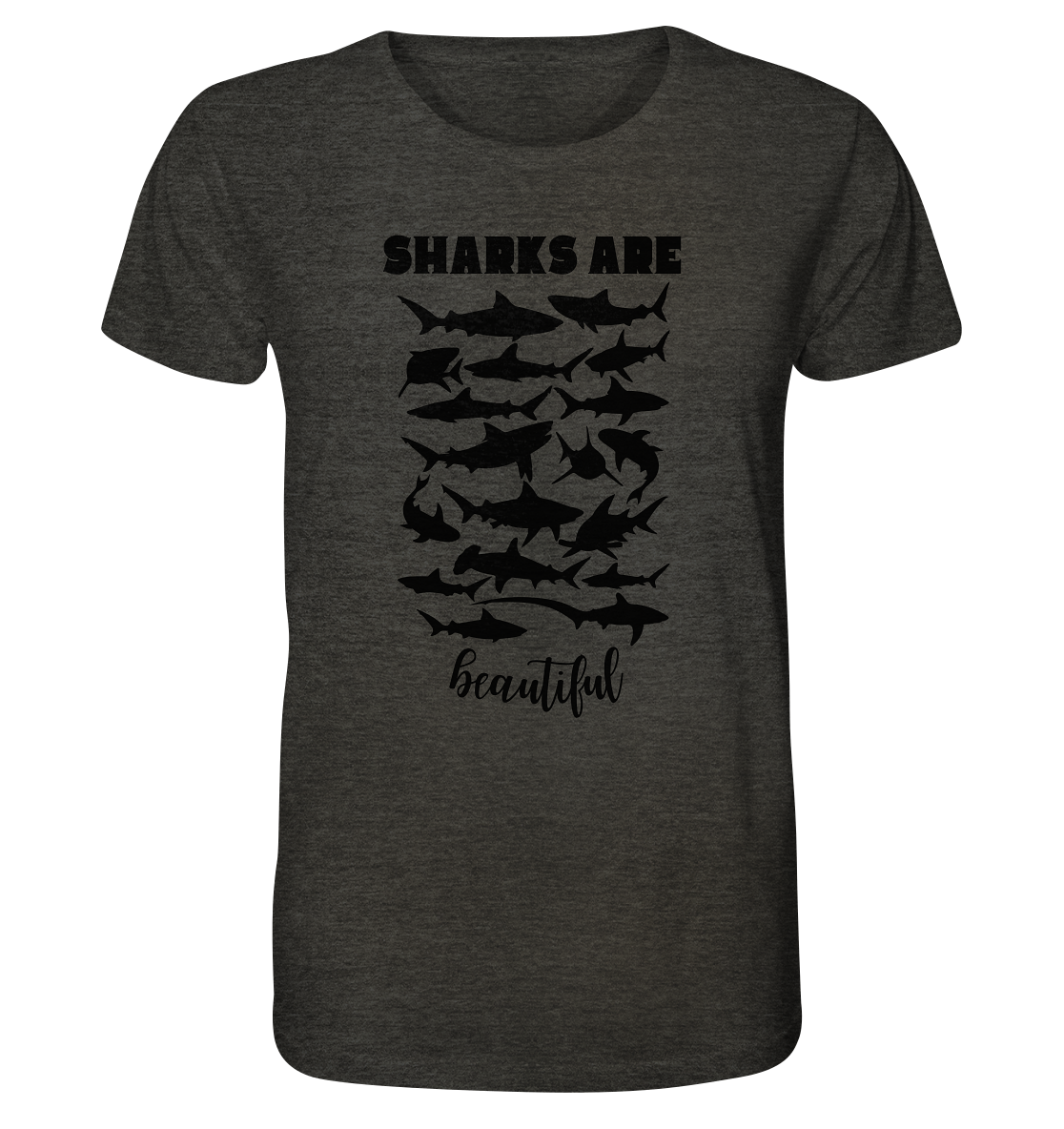 Sharks are beautiful - Mens Organic Shirt (meliert)