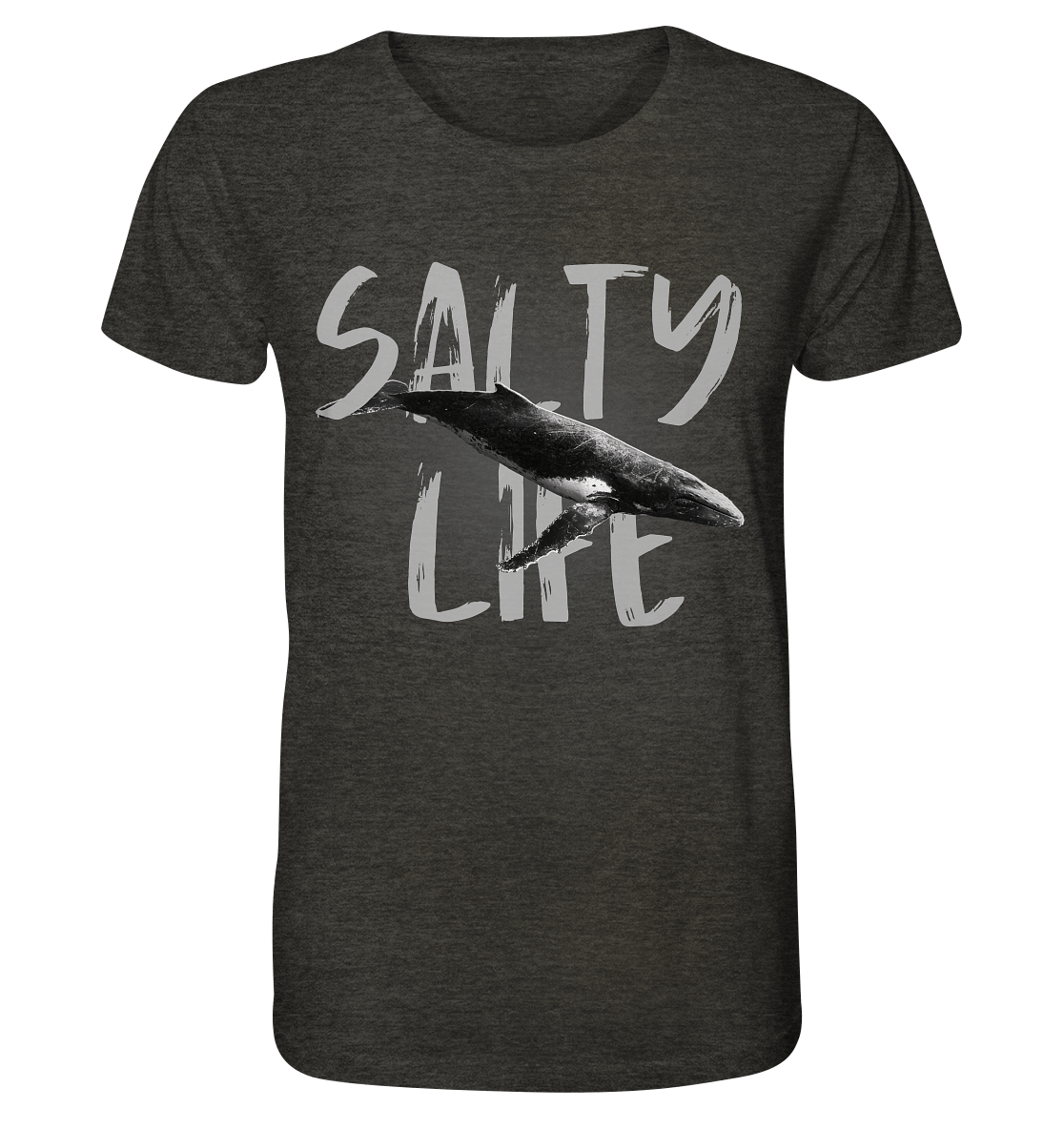Salty Life "Humpback Whales" - Organic Shirt (meliert)