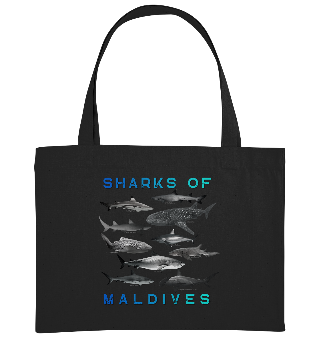 Salty Life "Sharks of Maldives" - Organic Shopping-Bag